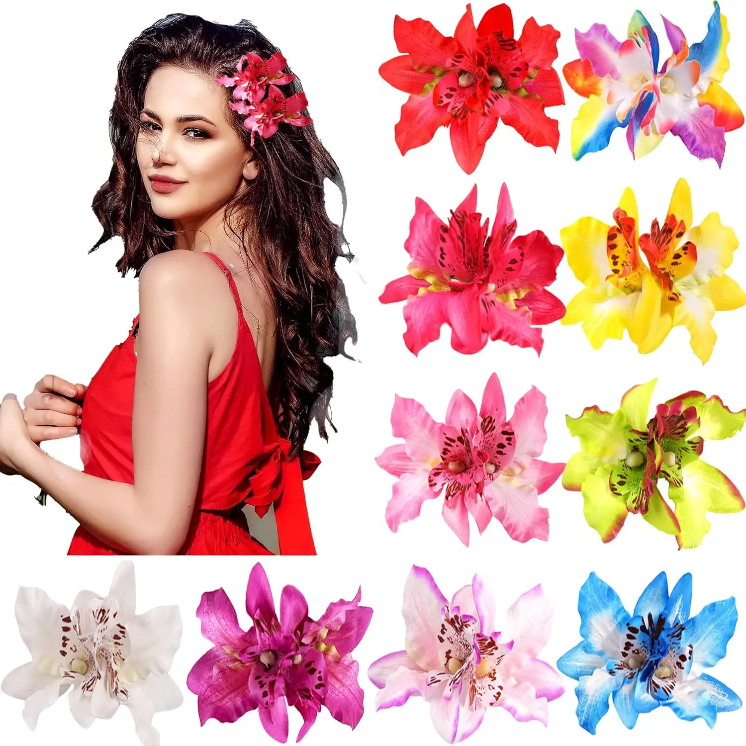 Mode simulierte Blume Haars pangen Haarnadeln für Frauen Orchidee Blumen Haars pangen Clips für Mädchen Damen koreanische Haarschmuck