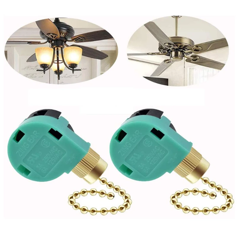 Decke Fan Schalter 3 Geschwindigkeit 4 Draht ZE-268S6 Fan Pull Kette Speed Control Schalter