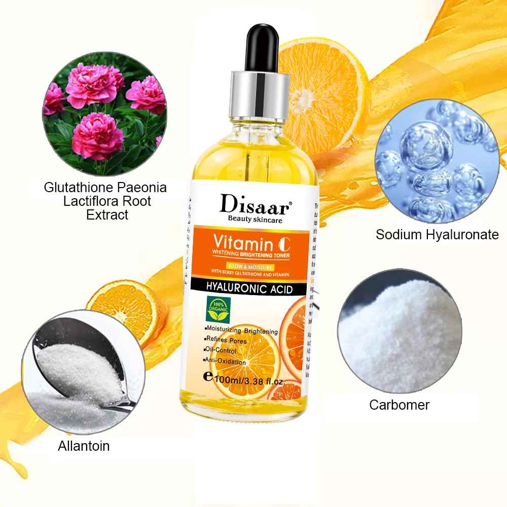 Facial Essence Face Toner Vitamin C Toners For Face 100ml Long Lasting Moisturizing Hyaluronic Acid Facial Essence