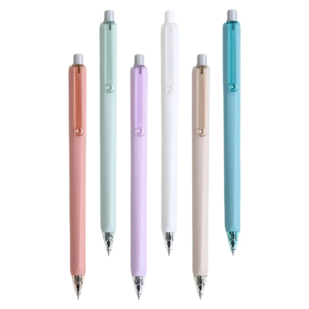 

6Pcs Press Type Pen Ink Pen for Kids Gel Pen Lovely Smooth Writing Pen Advertisement Present