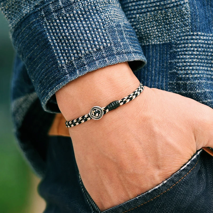 Handmade Braided Rope Men Bracelet High Quality Ethnic String