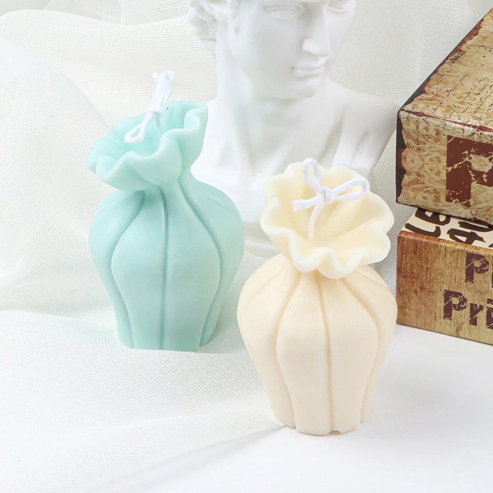 

3D Flower Mouth Vase Silicone Candle Mold DIY Handmade Soap Gypsum Clay Resin Crafts Making Mould Home Decoration Ornaments 2022