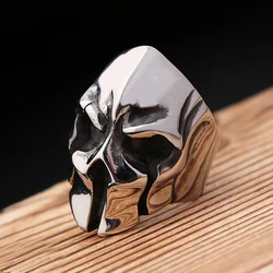 Vintage High Polished Spartan Helmet Rings For Men Women Punk Unique 316L Stainless Steel Nordic Viking Jewelry Gifts Wholesale