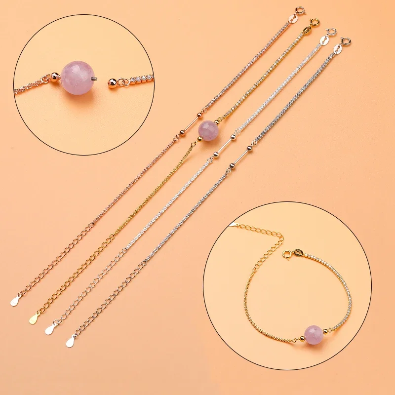 

925 Sterling Silver Screw Bead Bracelet Cauliflower Chain Splicing Chain DIY Jewelry Jewelry