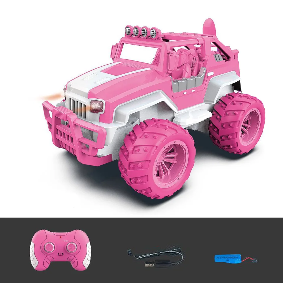 Pink Remote Control Off Road Car 1:12 Kids Toy