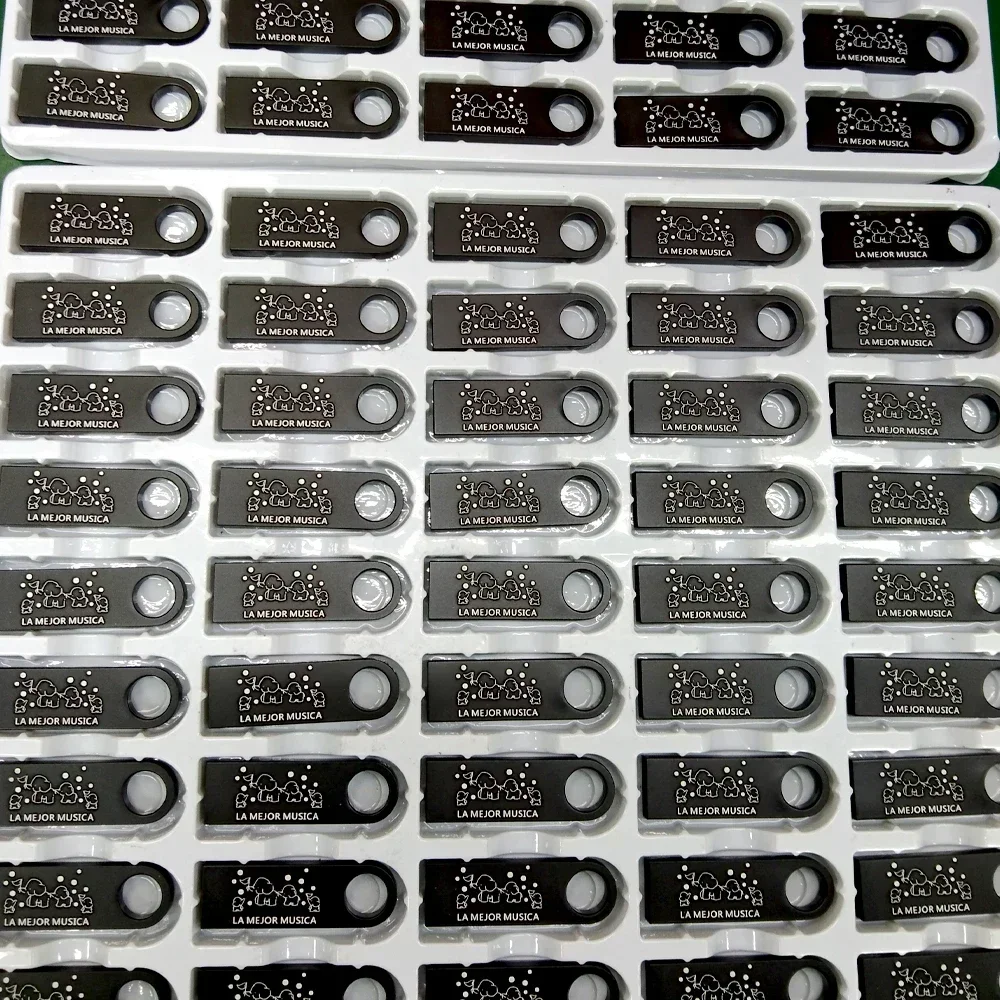 100 개/몫 무료 로고 금속 pendrive16GB 32GB 64GB 128GB USB 2.0 플래시 드라이브 블랙 슬리버 USB 메모리 스틱 펜 드라이브 플래시 u 디스크