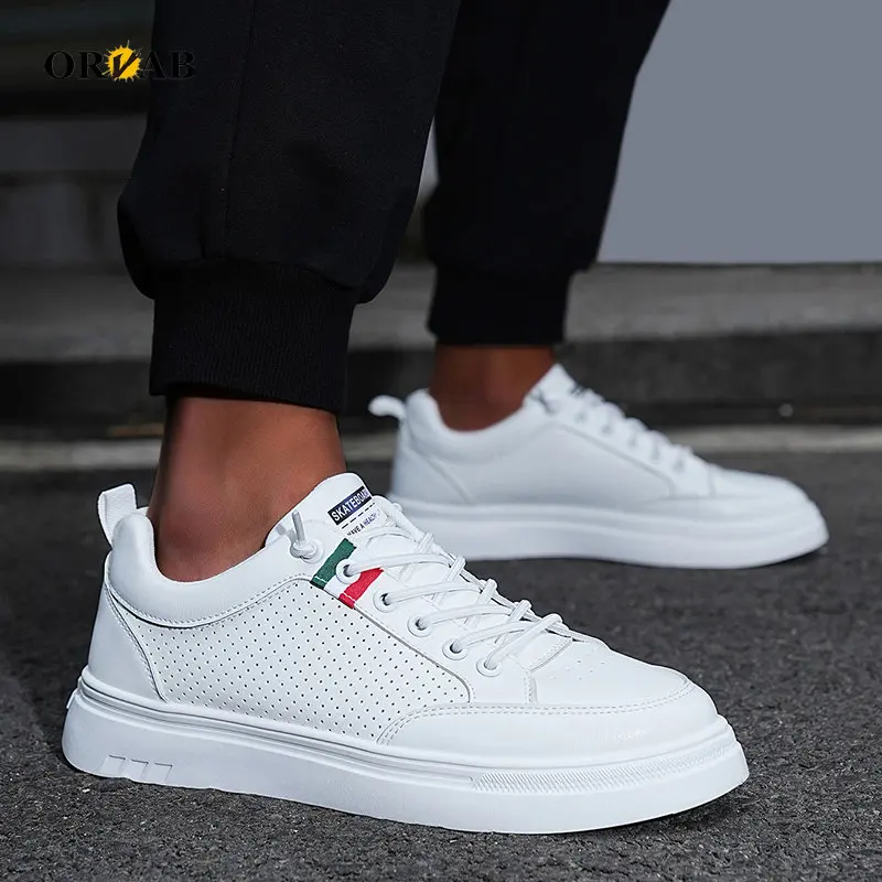 ShoesMenLeatherCasualShoesBrandFashionLuxurySneakersBlack