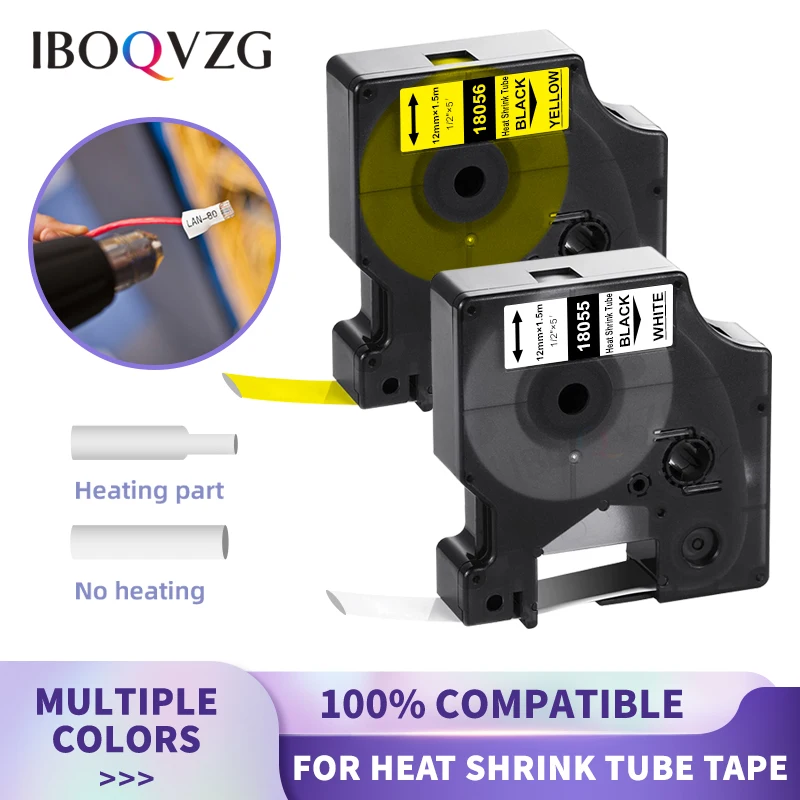 Compatibile Con Nastro Termorestringente Dymo Rhino 18051 18052 18053 18054 18055 18056 18057 18058 Per Dymo Label Maker Rhino 4200