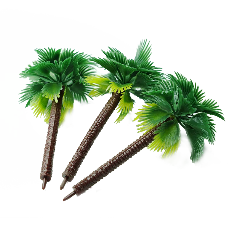 5Pcs New Plastic Coconut Palm Tree Miniature Plant Pots Bonsai Craft Micro Landscape DIY Decor Craft Sand Table Scenery Model 6