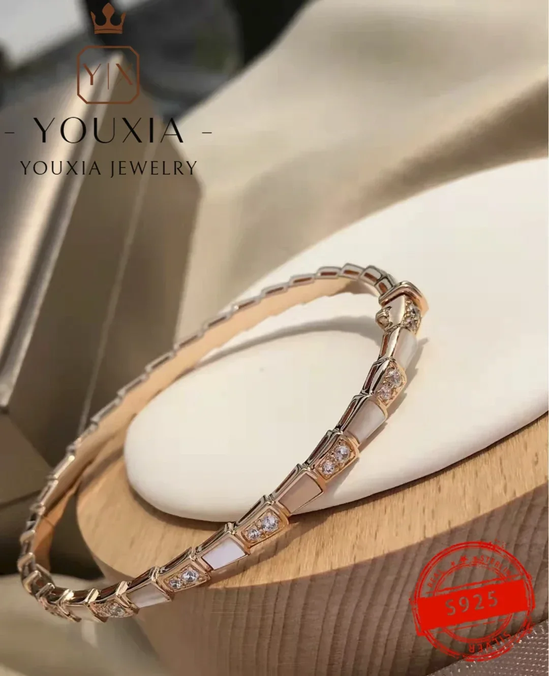 1:1 Hot selling European and American s925 Silver simple design party fashion Couple gift Luxury Jewelry bracelet for women