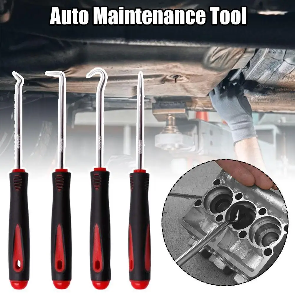 Oil Seal Screwdrivers Pick And Hook Set Sealing Repair Tools Seal Remover 4Pcs 16cm Car Auto Vehicle Oil Seal Screwdrivers Set O Seal Gasket Puller Remover Pick Hooks Tools Sealing Repair Tools