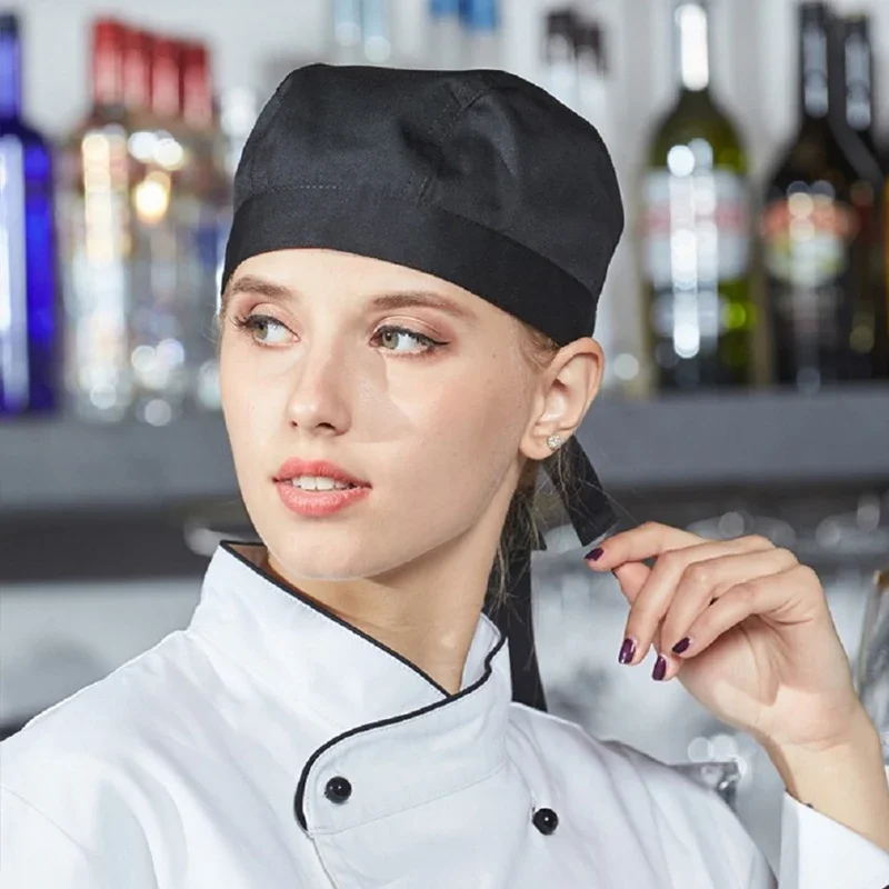 Kitchen Chef Pirate Hat Hotel Catering Cook Caps Adjustable Bakery Waiter Breathable Work Hats BBQ Restaurant Cooking Cap