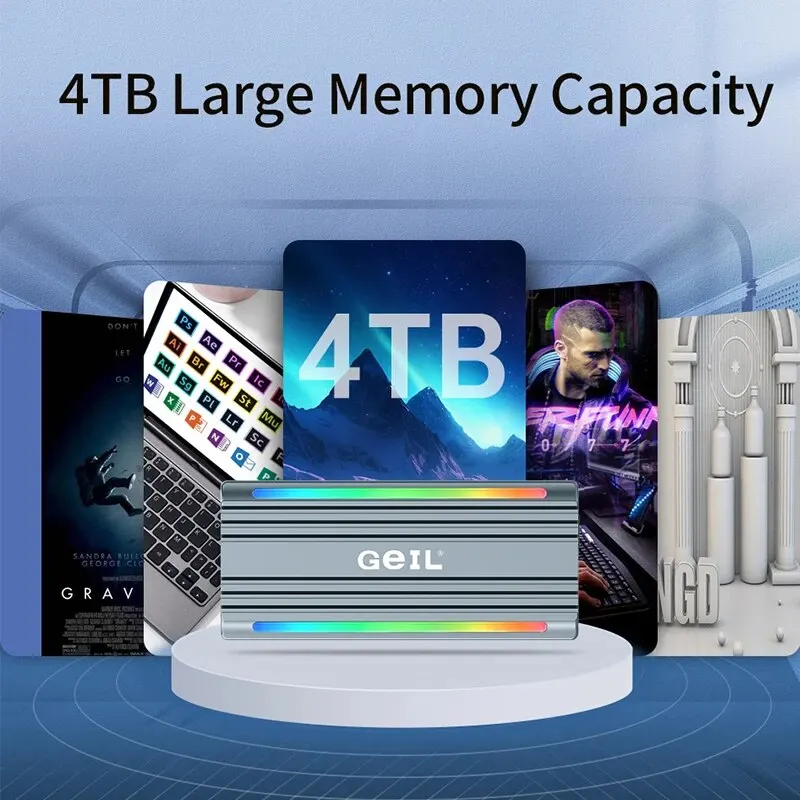 GeIL  M.2 NVMe SSD ̽, USB 3.2 Gen 2 ̽, C Ÿ + USB HD 丮 ڽ,   Ͽ콺, 10G-T3 SSD Ŭ