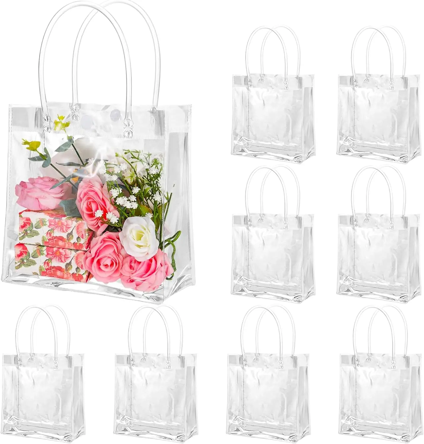12 Stück transparente Geschenktüten, Süßigkeitentüten, Weihnachten, Halloween, Souvenirs, Partys, Geburtstagsgeschenke, Jahrestage, Hochzeiten