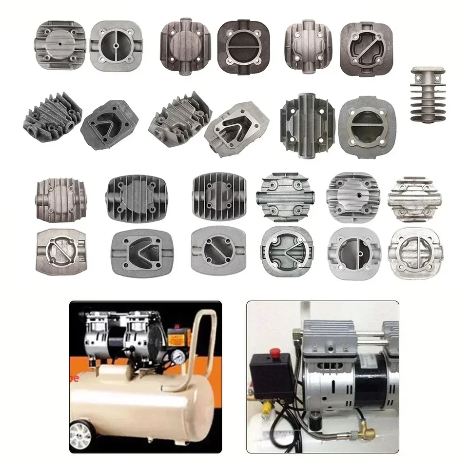 Set Piastre Valvola In Metallo Per Compressore D'aria – Ricambio Per Testa Cilindro (5 Pezzi, Distanza Fori 42 Mm)