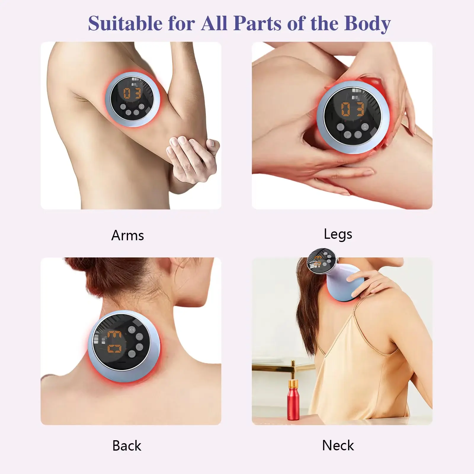 15 Levels Electric Cupping Device Wireless Gua Sha Vacuum Suction Cups Massage Negative Pressure Body Scraping Cupping Massager 6