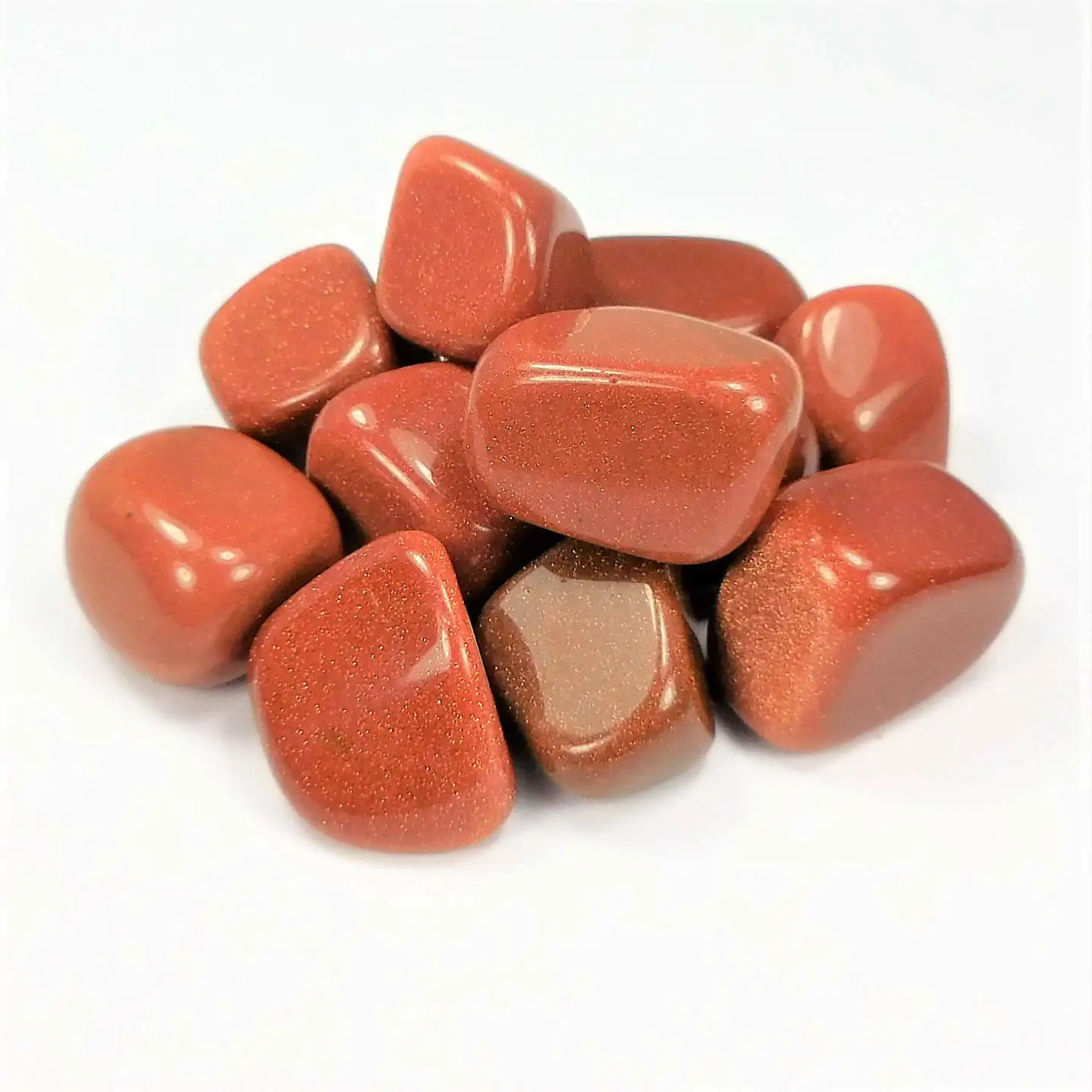 1/2 Pound Wholesale Bulk Lot Of Red Goldstone Tumbled Polished