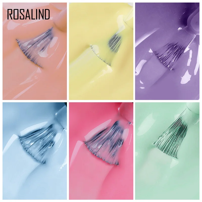 ROSALIND Nail Gel Polish Set For Manicure Nail Art Design Polish Lacquer Soak Off Semi Permanent UV Gel Hybrid Varnish 6PCS Kits 3