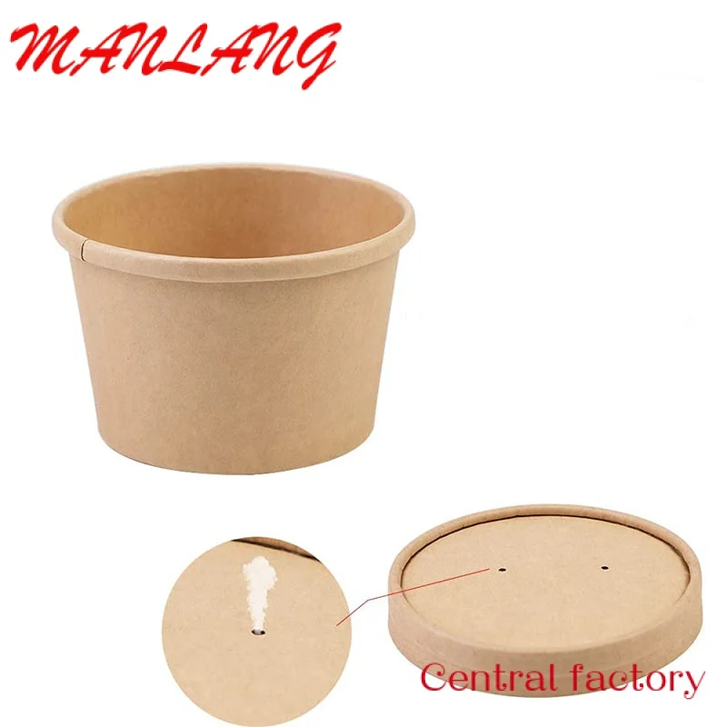 

Custom Biodegradable Fast Food Packaging Take Away Container Paper Soup Cup/ Paper Noodle Cup With Lid