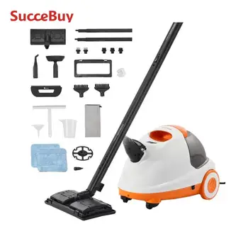 SucceBuy Steam Cleaner Multipurpose Powerful Steamer w/ 84.55oz Tank & Portable Handle for Grout Tile Floors Appliances Home Car 1