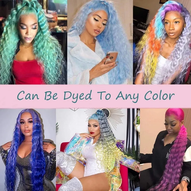 613 Blonde 13X4 Frontal Human Hair Deep Wave Transparent Lace Frontal For Women Pre-Plucked Hairline Brazilian Virgin Hair