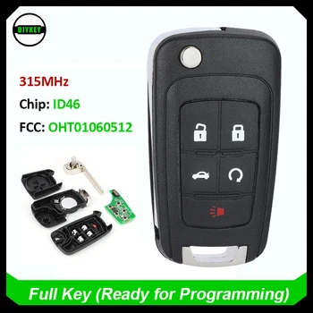 DIYKEY Remote Key Fob 5 Button 315MHz ID46 for For 2010 2011 2012 2013 2014 2015 2016 Chevrolet Cruze Equinox FCC: OHT01060512 1