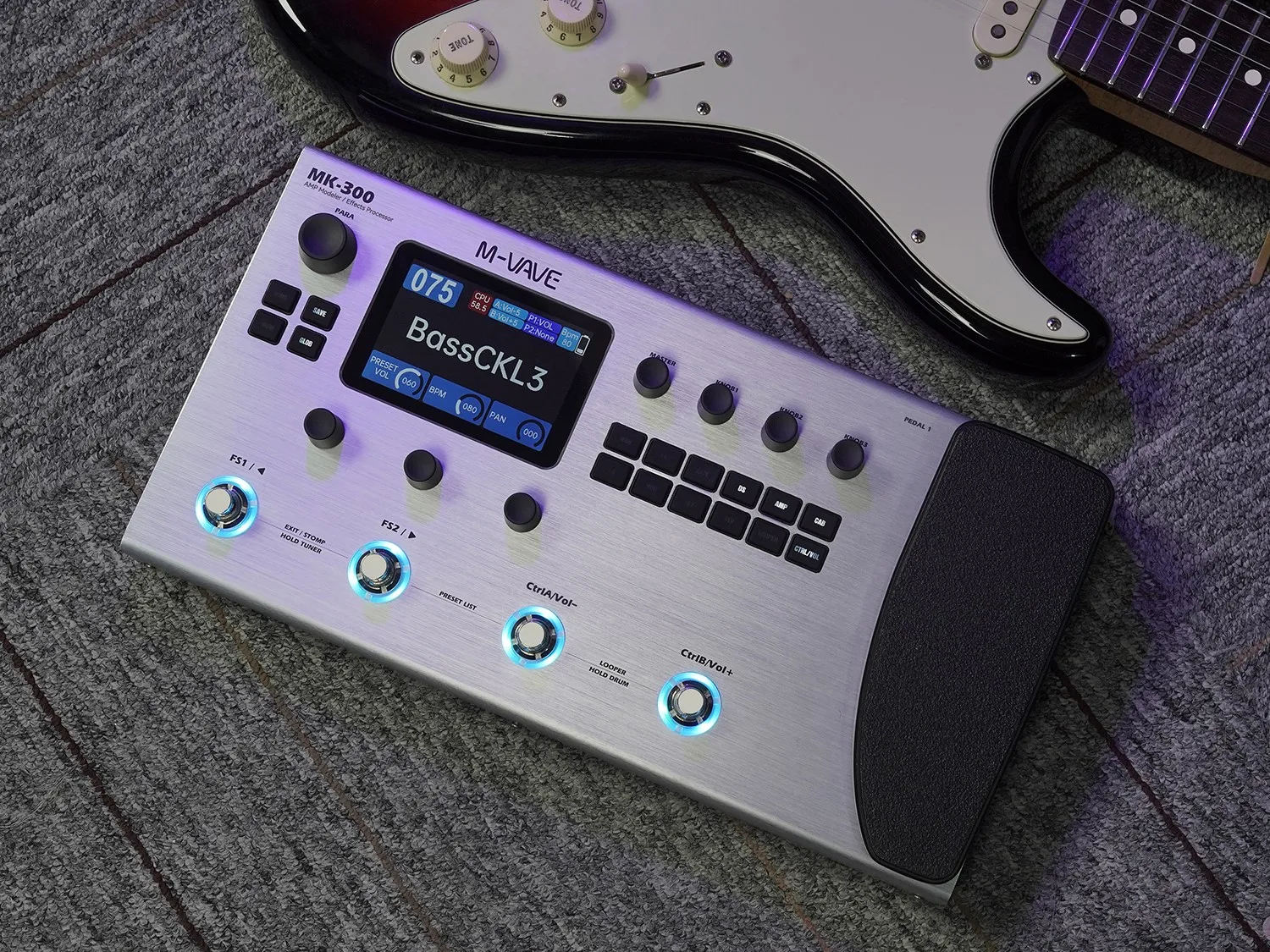 M-VAVE MK-300 Multifunctional Guitar/Bass Effector 120 AMP