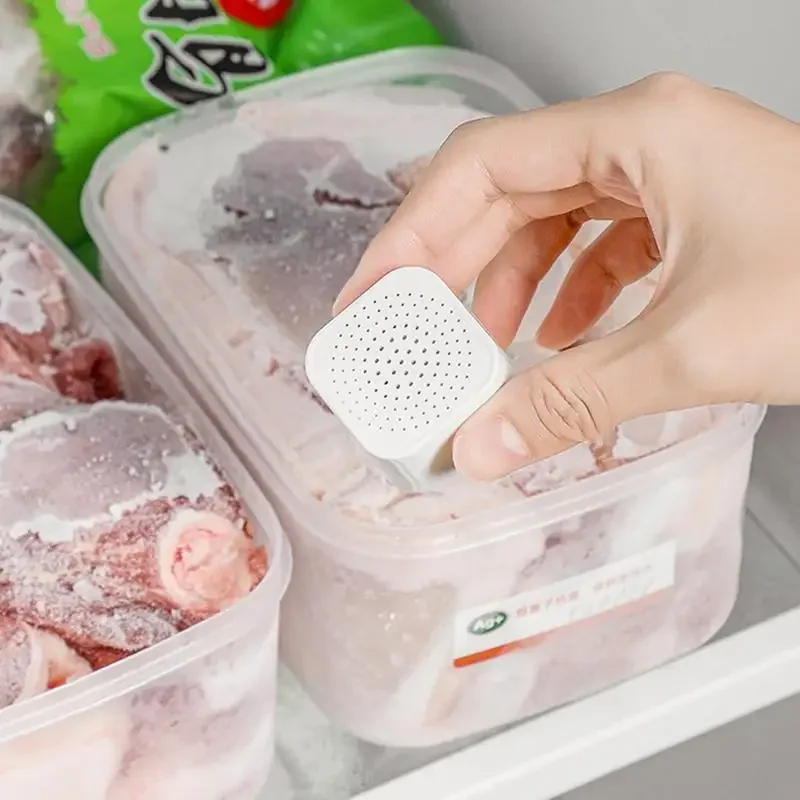 6PCS Refrigerator Deodorizer Stickable Natural Activated Charcoal Odor Absorber Replaceable Deodorizing Box Odor Remover
