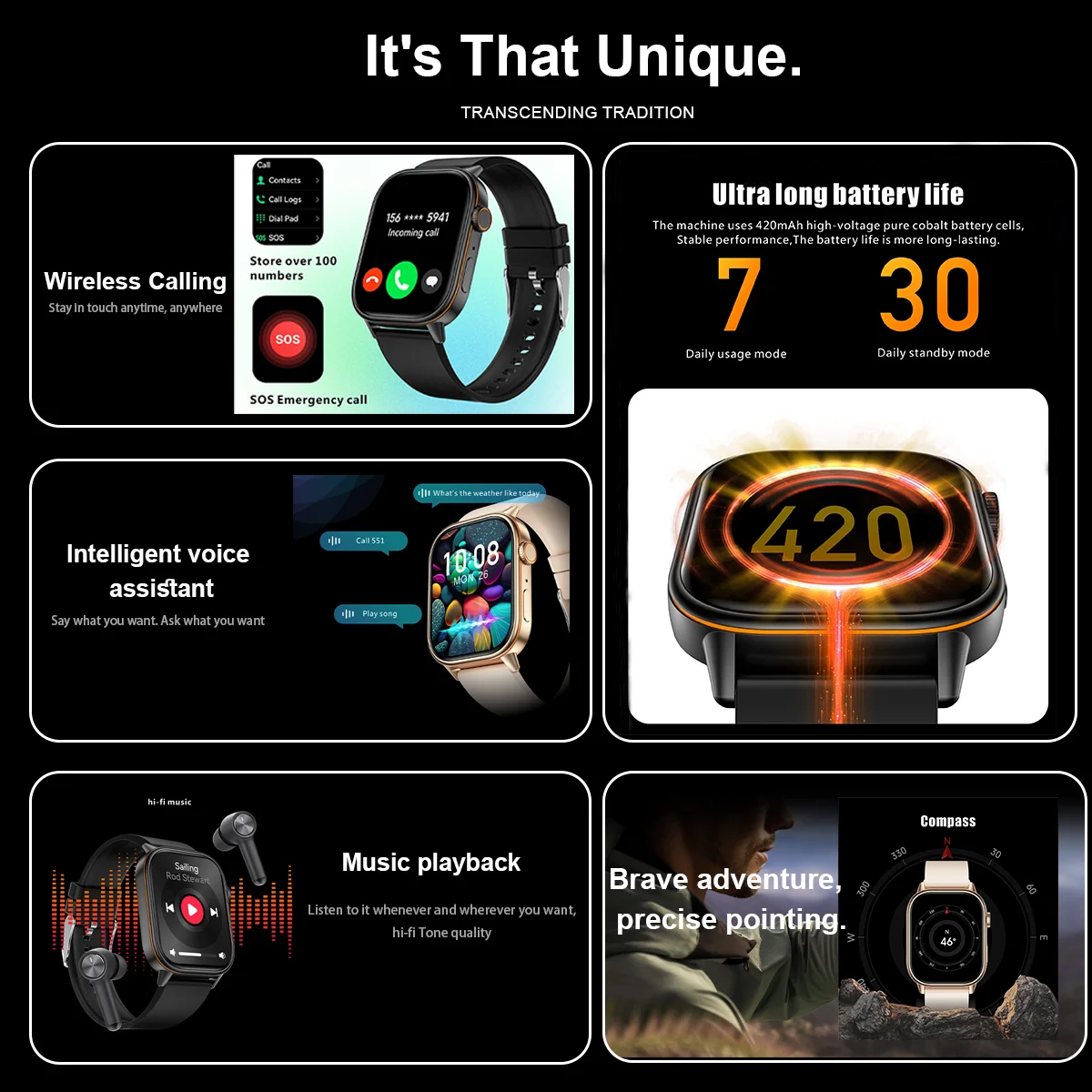 2026 New Built-in GPS Smart Watch 2.01 inch Full Touch Screen IP68 Waterproof Sports Watch 420mAh Bluetooth Talk Men Smartwatch. 5