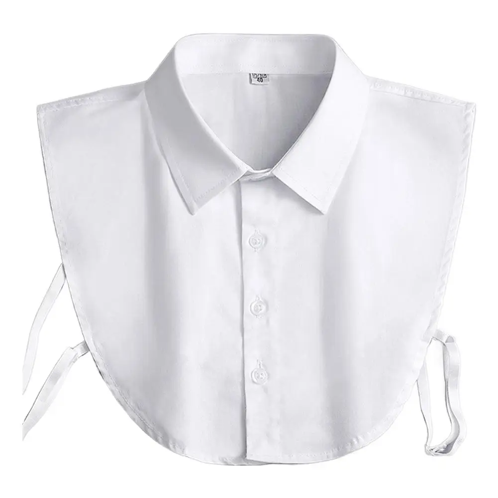 Versatile Detachable Collar - Girls' Fashion Accessory in Solid White/Black