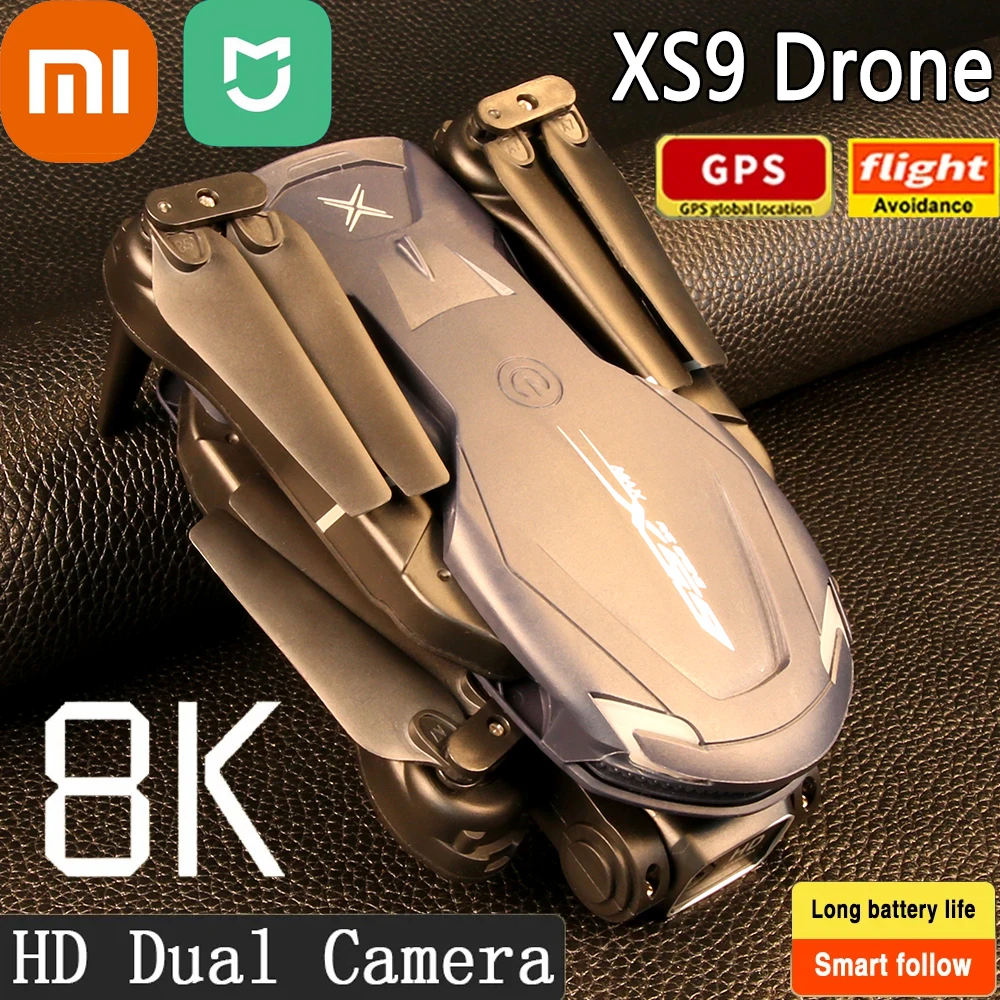 Xiaomi Mijia Xs9 Drone 8K 5G Gps Antenna Professionale Doppia Fotocamera Evitamento Ostacoli Fotografia Flusso Ottico Giocattolo Pieghevole Uav
