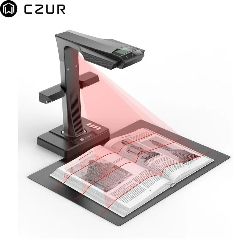 CZUR ET24 Pro 전문가용 책 스캐너 24MP 문서 카메라 3세대 자동 평탄화 및 데스크워핑 기술 A3 문서 스캐너 180개 언어 지원