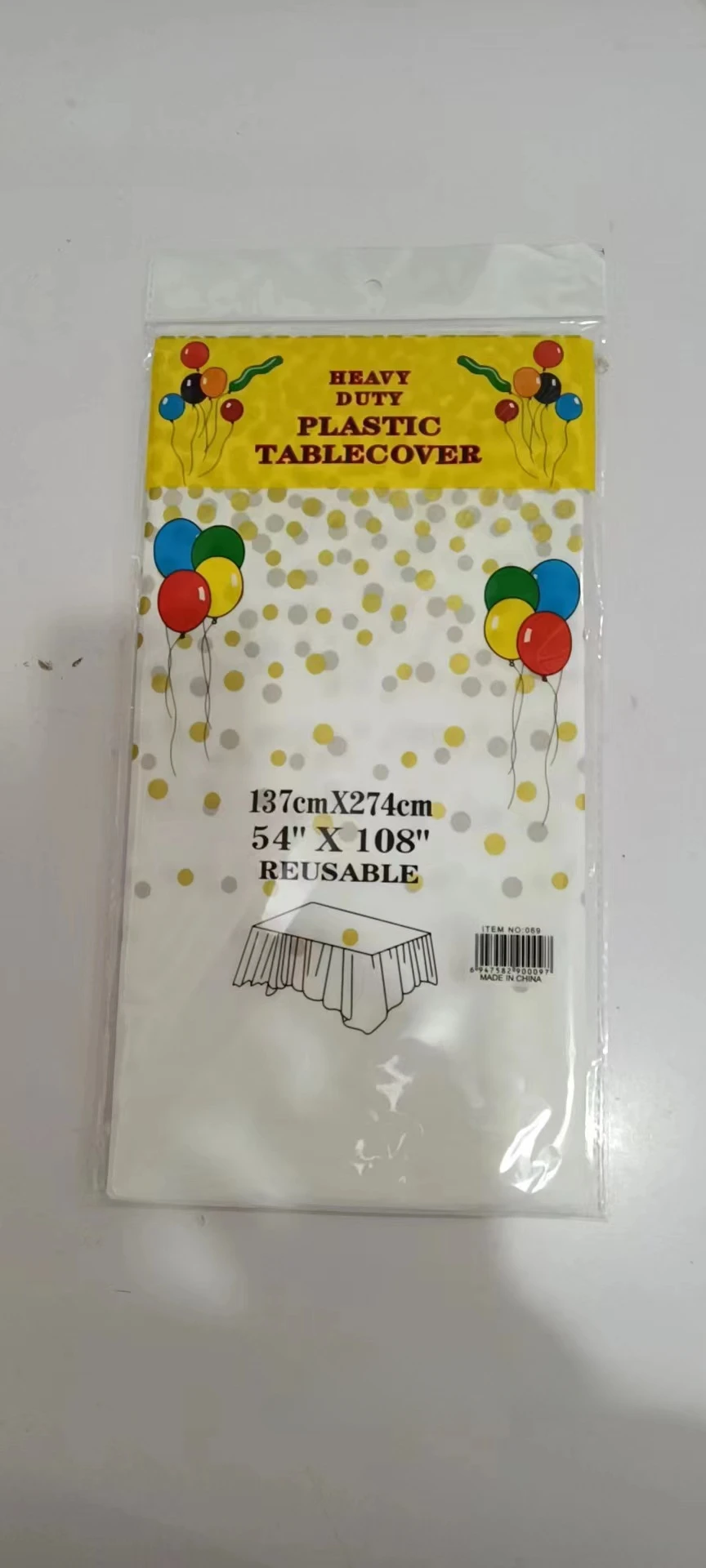 Rectangle Disposable Bronzing Gold Dot Waterproof Party Tablecloth for Birthday Restaurant Wedding Decoration