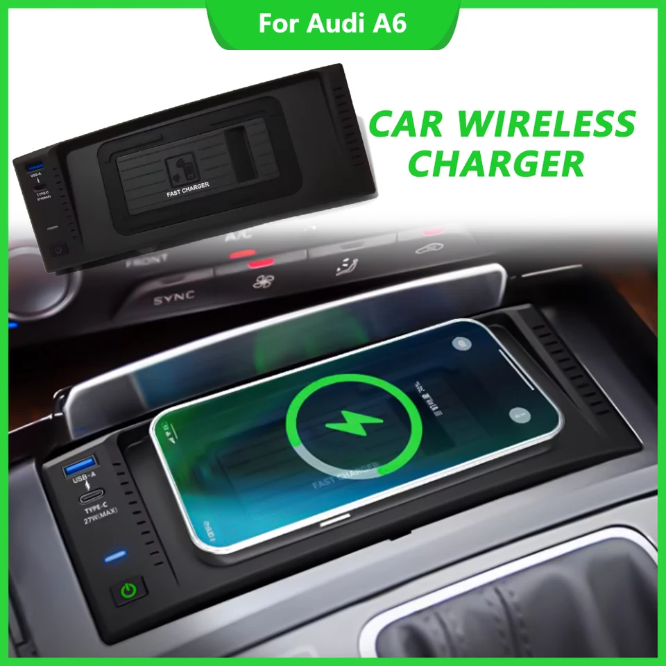 15w Car Wireless Charging Pad For Audi A6 C7 A6l A7 2012~2018 2013 2014  Phone Fast Charger Charging Plate Panel Station Iphone - Wireless Onboard  Car Charging Pad - AliExpress