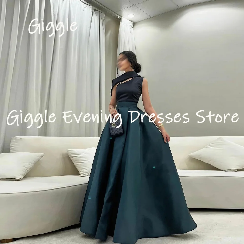 

Giggle Satin A-line One-shoulder Popular Ruffle Formal Prom Gown Floor-length Evening Elegant Party Dresses for Women 2023