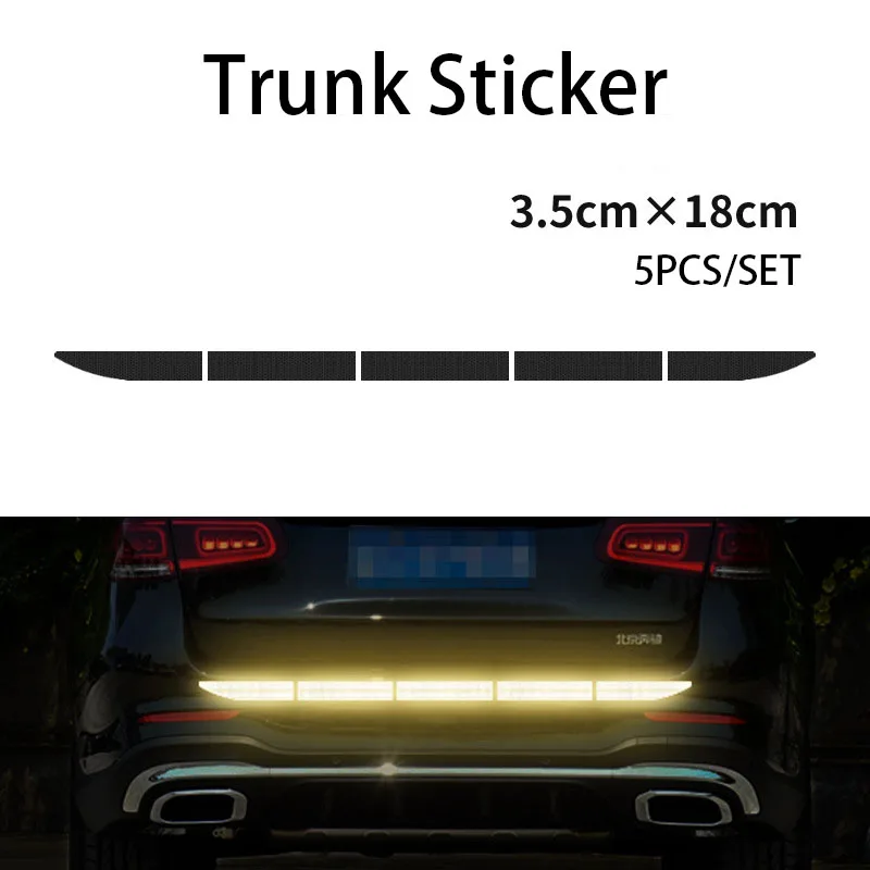 Black Reflective Strips Sticker Adhesive Safety Mark Warning Tape Bike Automobile Motorcycle Car Styling Anti Scratch Stickers reflective car sticker car reflector sticker reflective stickers reflective tape reflective sticker reflective strip reflective strips