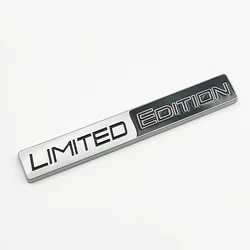 Limited Edition 3D Metal Racing Emblem Badge Sticker (Matte Silver Black)