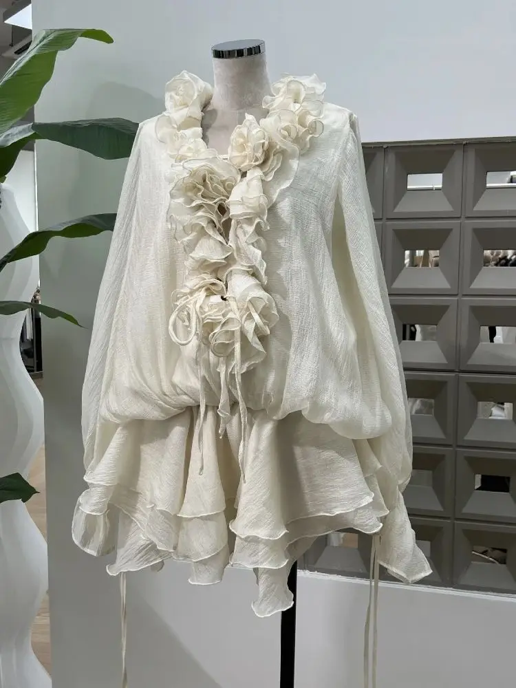 Solid Hollow Out Spliced Bow Fashion Jackets for Women Lapel Long Sleeves Patchwork Button Jacket Female Clothing