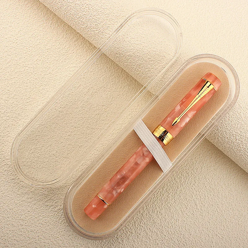 

Ручка перьевая JINHAO из смолы, 100, принадлежности для бизнеса, офиса, студентов, канцелярские ручки для порошка цветущего вишни