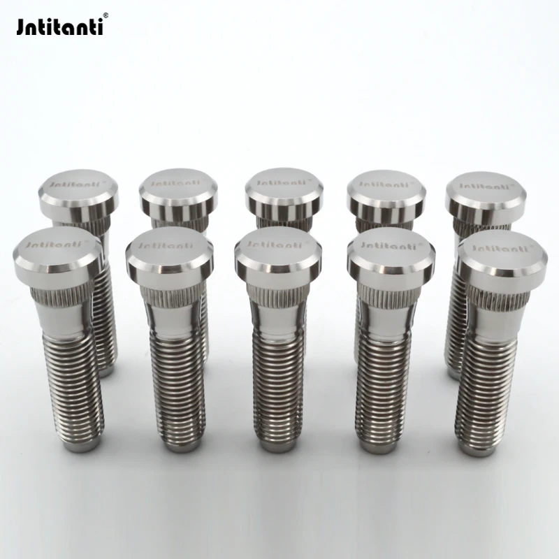 

Jntitanti 60 Degree Cone Seat Open End Gr.5 Titanium Alloy Auto Lug Nuts and Wheel Stud M12x1.25
