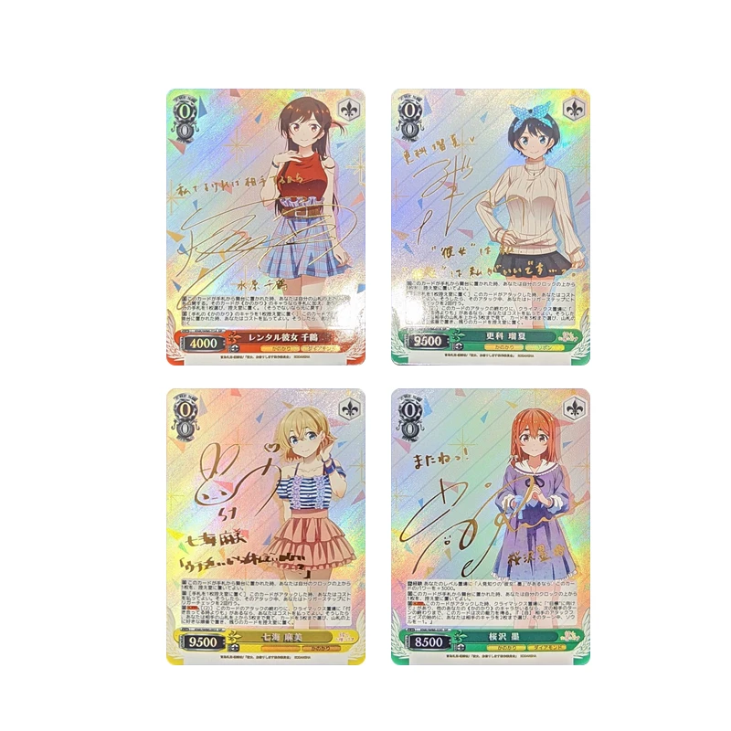 

4Pcs/set Rent-A-Girlfriend Board Game Card Kids Toys Ichinose Chizuru Anime Characters Homemade Collection Card Christmas Gift