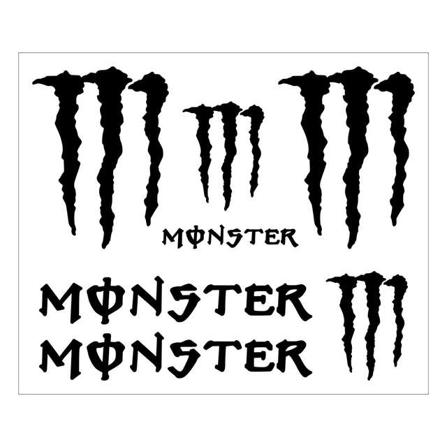Vinyl Monster Energy Stickers Logo Decals Racing Car Motorcycle Helmet Bike  Set - AliExpress