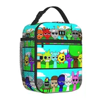 Cartoon Game 
Sprunki Incredibox Insulated Lunch Bags Large Reusable Cooler Bag Lunch Box Tote Office Travel Men Women 1