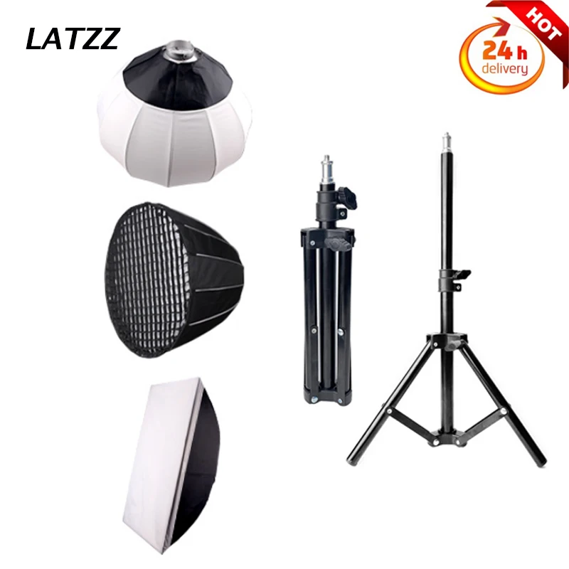 

Фотоаксессуары для зеркальной фотосъемки LATZZ 500 Вт/300 Вт/400 Вт, софтбокс 60x90 см, софтбокс с фонариком 65 см, софтбокс с глубокой решеткой 90 см и штатив