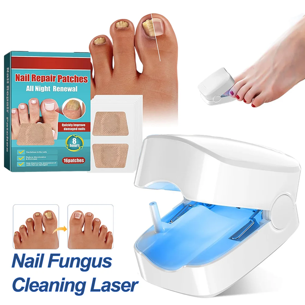 Nail Fungus Laser Assist Tool UV Professional Nail Fungus Cleaning Laser Device Phototherapy Lamp Type-C Charging