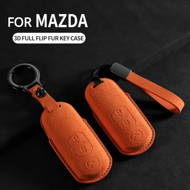 

Car Key Case For Mazda 2 3 5 6 BL BM GJ Atenza/Axela/Demio CX-3 CX3 CX-5 CX5 CX7 CX-9 CX8 Suede Car Keychain For Mazda