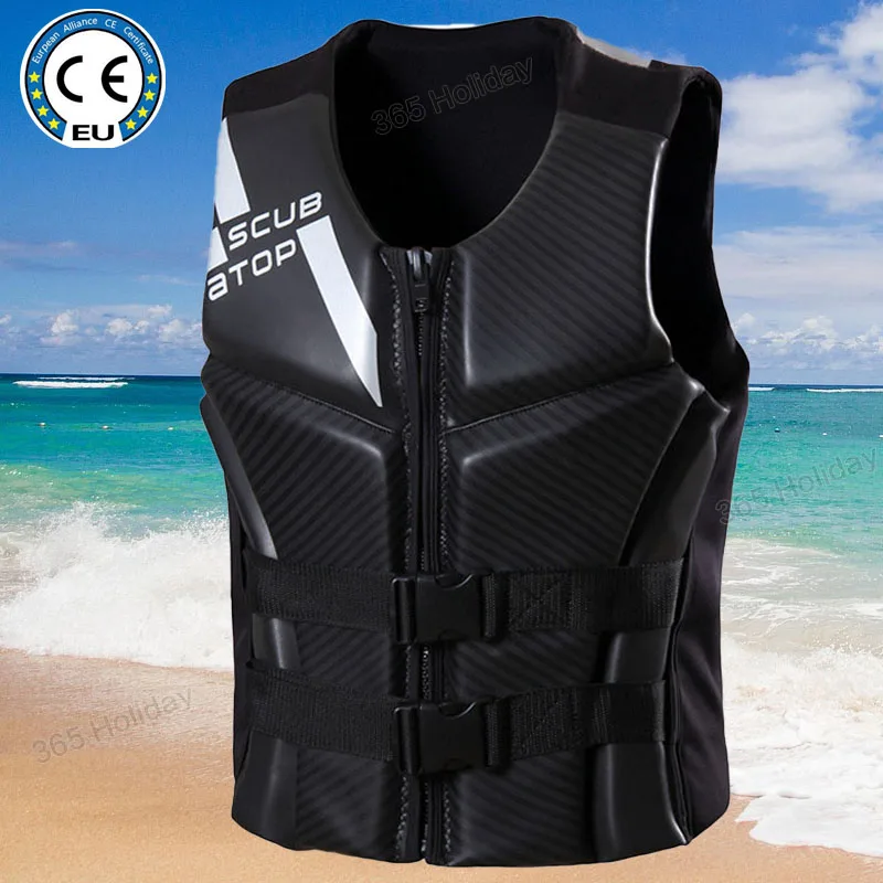 Life Jacket Adult Professional Buoyancy Surf Vest Water Sports Kayak Motorboat Drifting Vest Rescue Lifeguard Neoprene Life