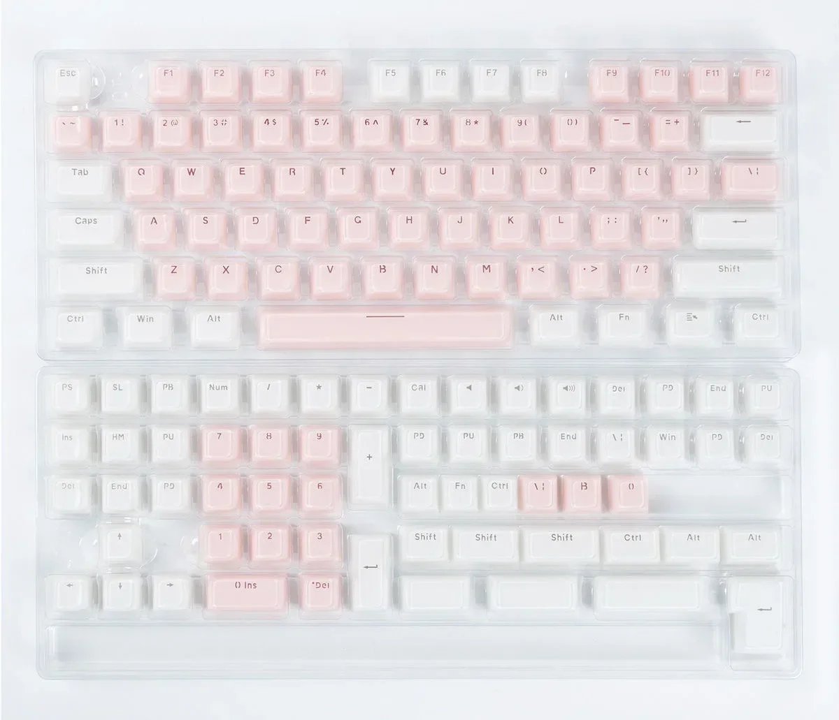 Keycaps para Teclado Mecânico Transparente Cereja Rosa Branco Faça Você Mesmo Retroiluminado Geléia Cristal Diy