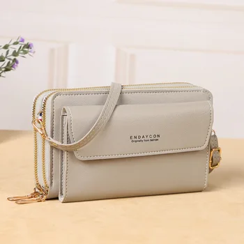 2024 New Women's Crossbody Bag Korean Edition Fashion Shoulder Bag Versatile Large Capacity Double Zipper Phone Bag 1