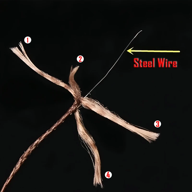 Fishing Line 40kg PE Braided 100m 4-Strand Steel Wire Core NTC Coating 0.6-8.0 Sizes